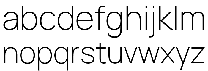 Manrope ExtraLight Font LOWERCASE