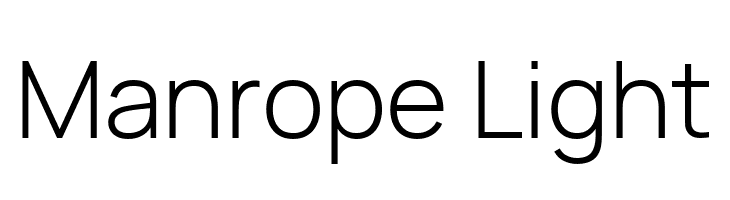 Manrope Light Font