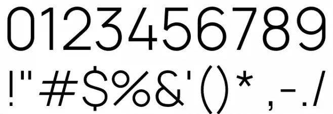 Manrope Light Font OTHER CHARS