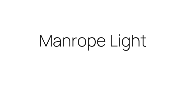 Manrope Light Logo