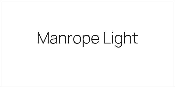 Manrope Light Logo