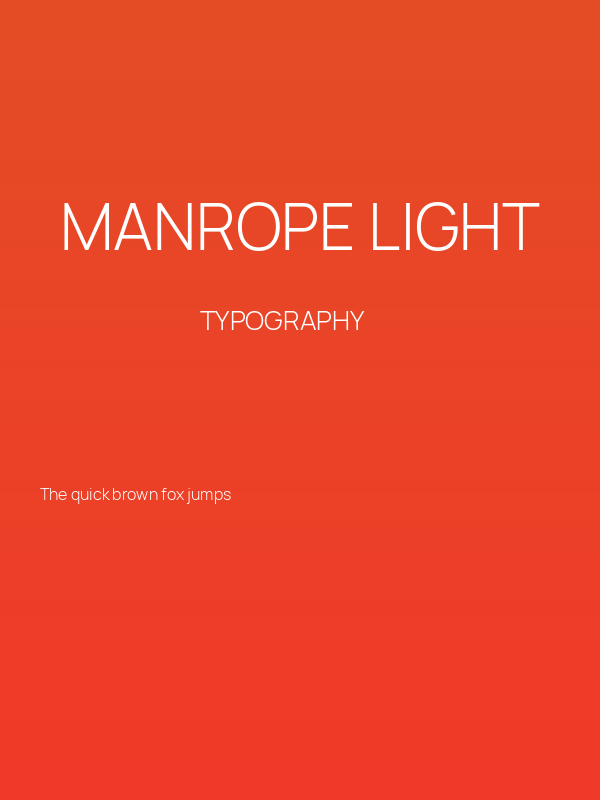 Manrope Light Poster