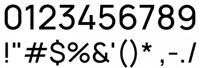 Manrope Medium Font OTHER CHARS