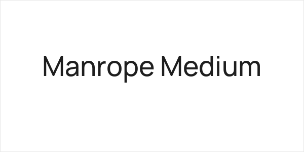 Manrope Medium Logo