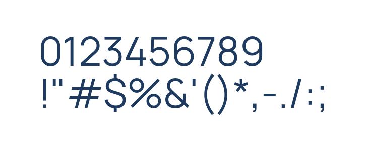 Manrope Regular Other Characters