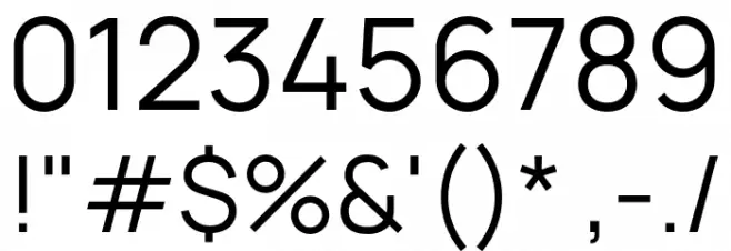 Manrope Regular Font OTHER CHARS