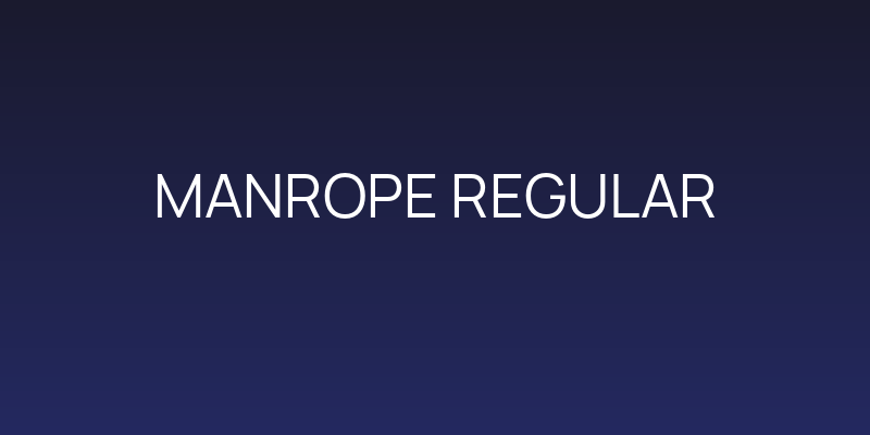 Manrope Regular Social Header