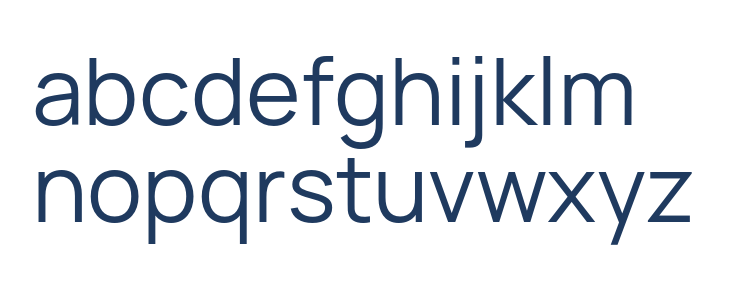 Manrope Regular Lowercase