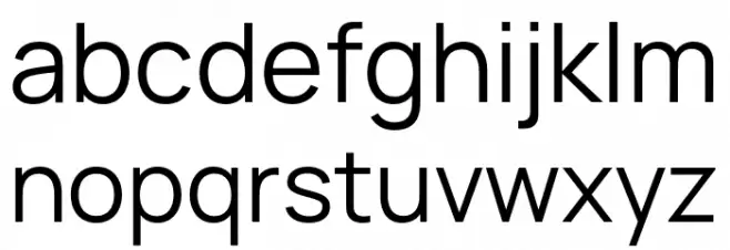 Manrope Regular Schriftart Kleinbuchstaben