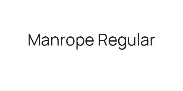 Manrope Regular Logo