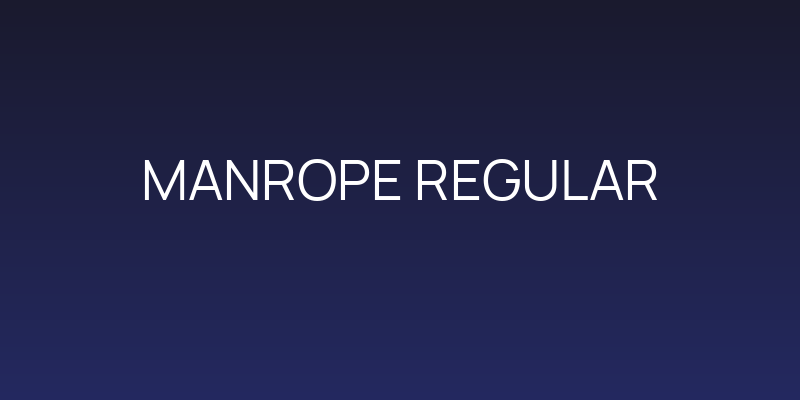 Manrope Regular Social Header