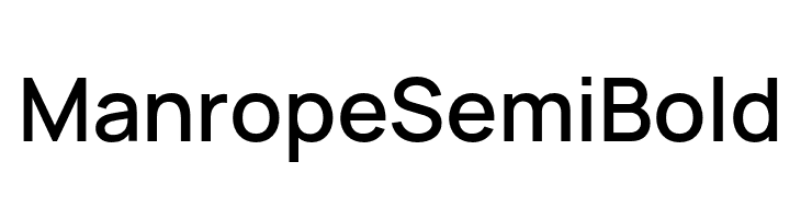 Manrope SemiBold  नि: शुल्क फ़ॉन्ट्स डाउनलोड
