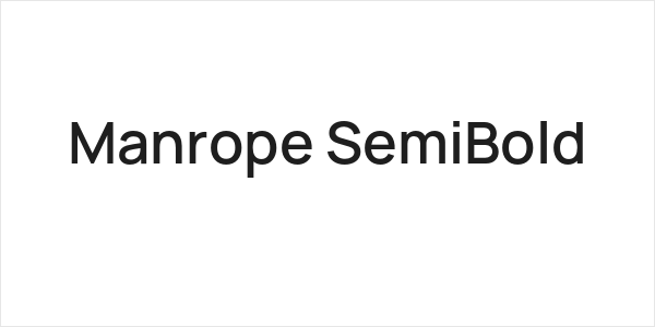 Manrope SemiBold Logo