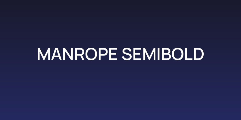 Manrope SemiBold Social Header