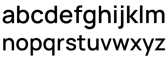 Manrope SemiBold Font LOWERCASE