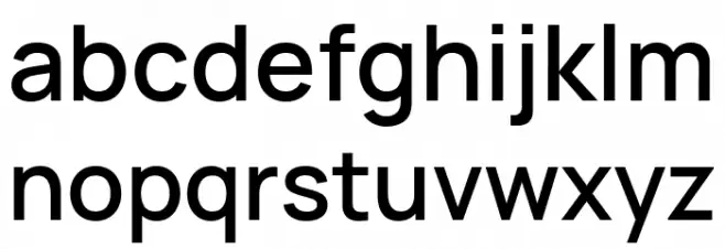 Manrope SemiBold Font Litere mici