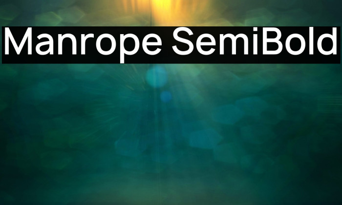 Manrope Semibold Font examples