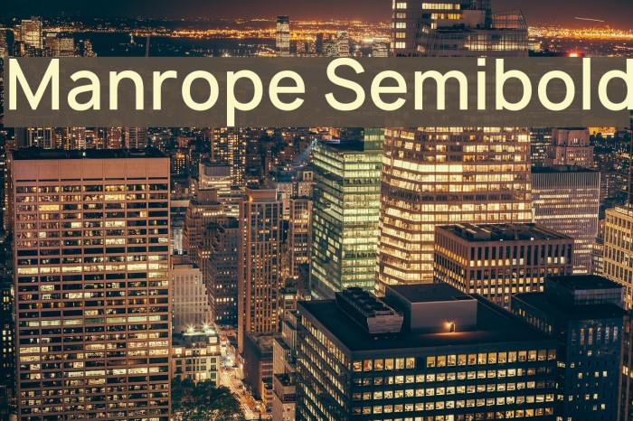Manrope Semibold Font examples