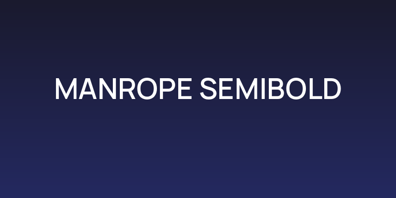 Manrope SemiBold Social Header