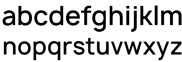 Manrope Semibold Font LOWERCASE