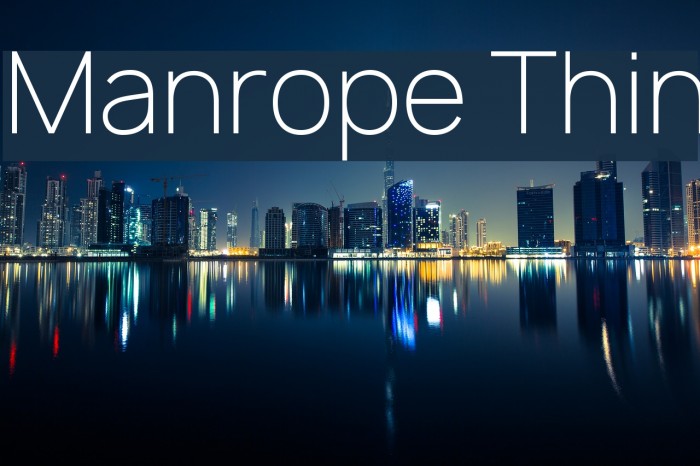 Manrope Thin Font examples