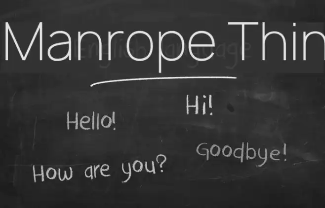 Manrope Thin Example 2