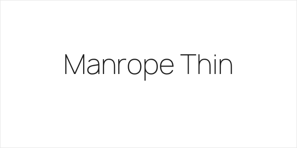 Manrope Thin Logo