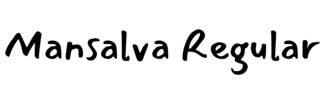 Mansalva Regular  font caratteri gratis