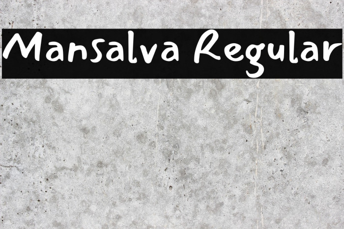 Mansalva Regular Font examples