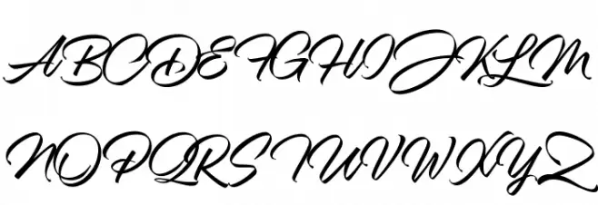 Mansions Brush Script Caratteri MAIUSCOLE
