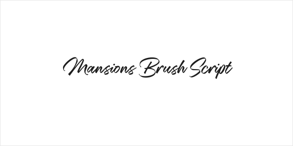 Mansions Brush Script Logo