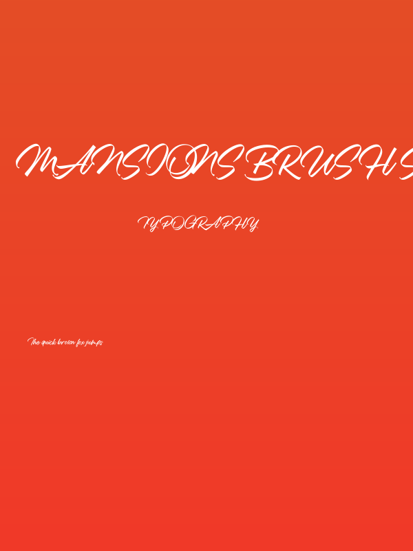 Mansions Brush Script Poster