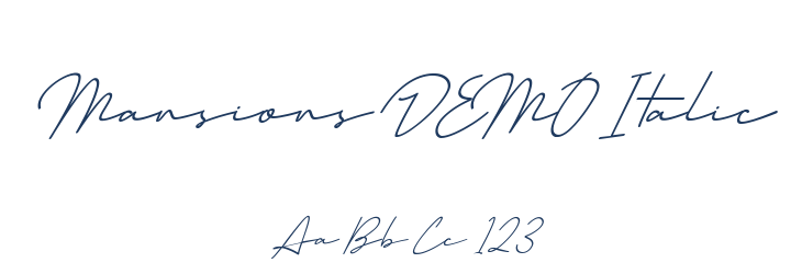 Mansions DEMO Italic Font Preview