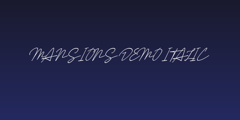 Mansions DEMO Italic Social Header