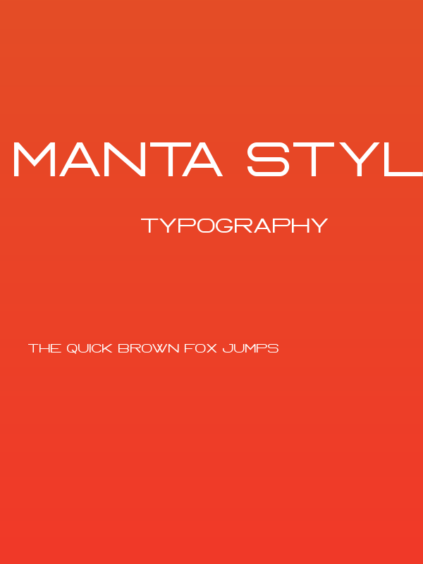 Manta Style Sans DEMO Poster