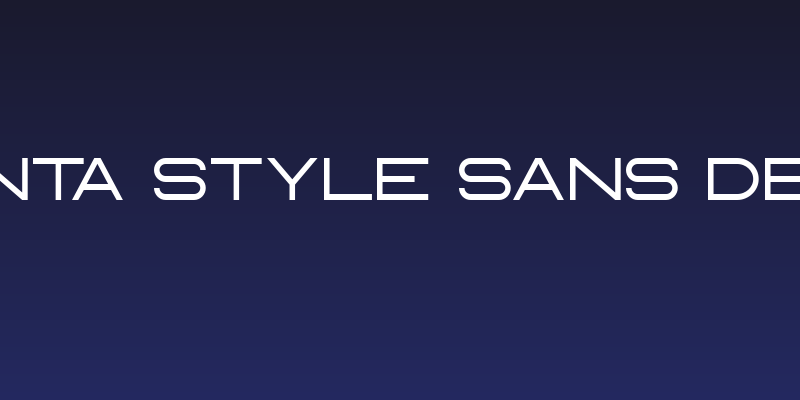 Manta Style Sans DEMO Social Header