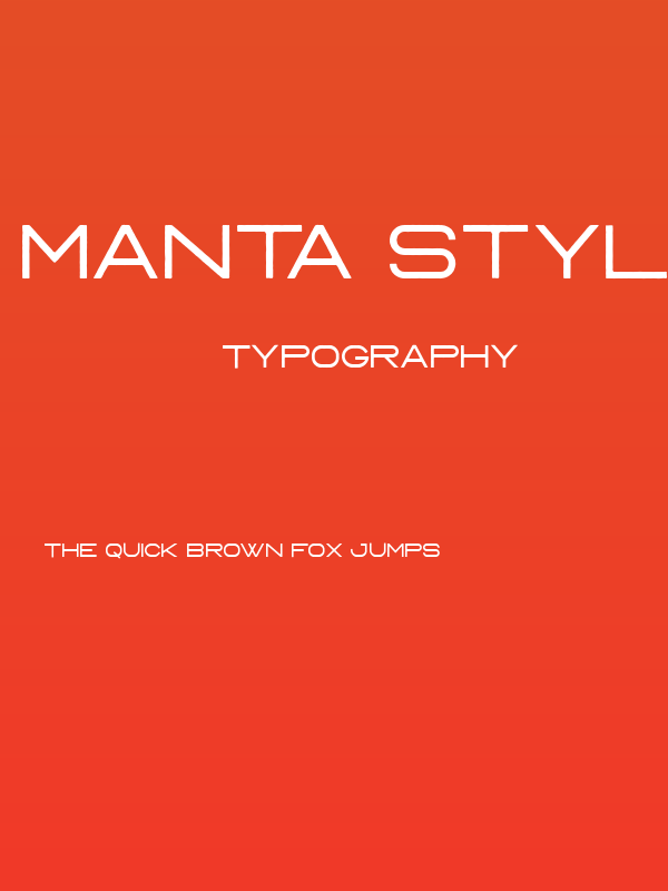 Manta Style Sans Rough DEMO Poster