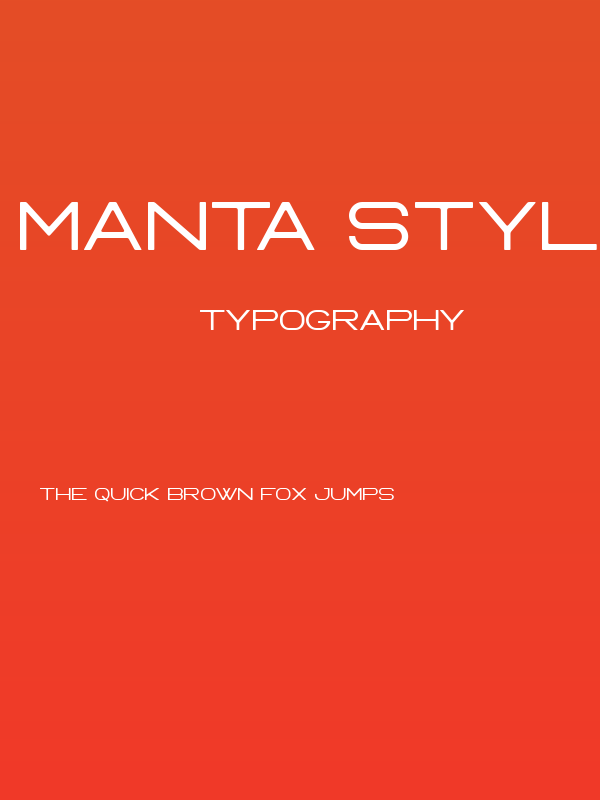 Manta Style Sans Round DEMO Poster