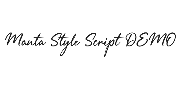 Manta Style Script DEMO Logo