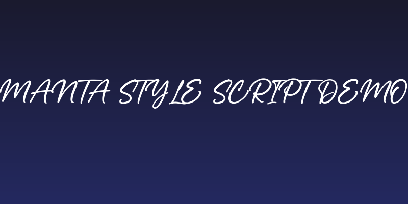 Manta Style Script DEMO Social Header