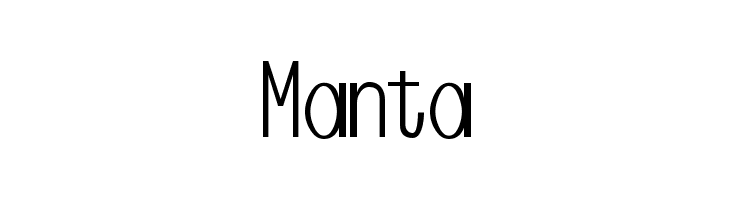 Manta  フリーフォントのダウンロード