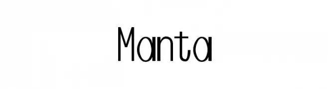 Manta  font caratteri gratis