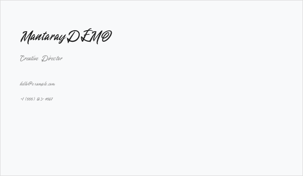 MantarayDEMO Business Card