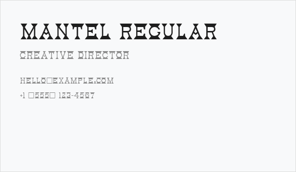 Mantel Regular Business Card