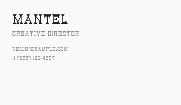 Mantel Business Card