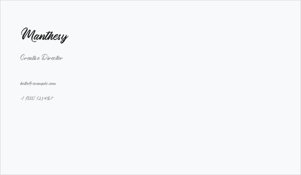 Manthesy Business Card