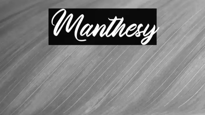 Manthesy Font examples
