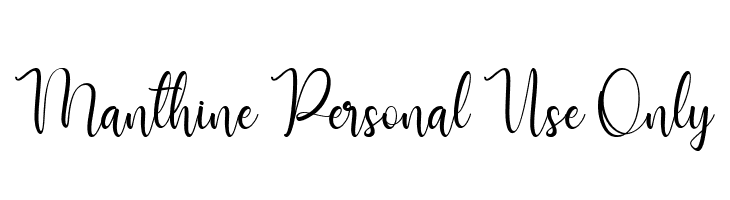 Manthine Personal Use Only  les polices de caractères gratuit tlcharger