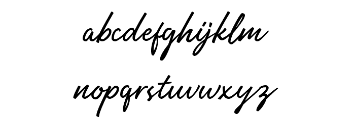 Manthoels Font LOWERCASE