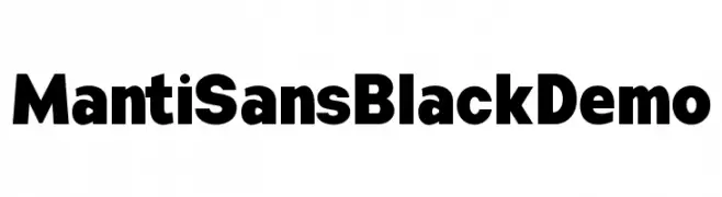 Manti Sans Black Demo  font caratteri gratis